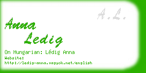 anna ledig business card