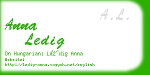 anna ledig business card